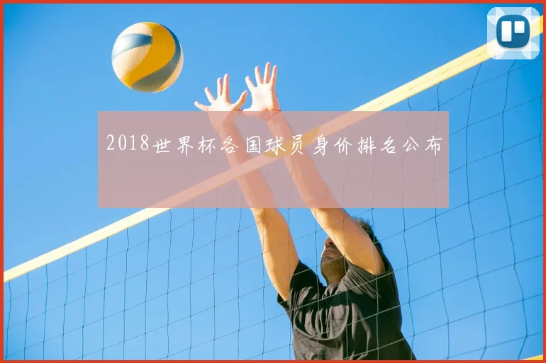 2018世界杯各国球员身价排名公布